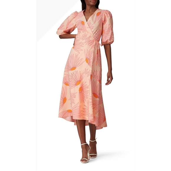 kate spade Dresses & Skirts - Kate Spade Pink Floral Grand Daisy Wrap Dress Size 6